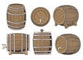 Wooden barrel set