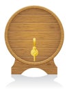 Wooden barrel vector illustration