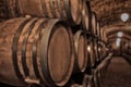 Wooden barrels with whiske