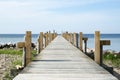 Wooden bath pier by the coast