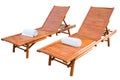 Wooden beach bed.isolated Royalty Free Stock Photo