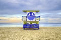 Wooden beach hut in Art deco style Royalty Free Stock Photo