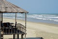wooden beach hut in vietnam Royalty Free Stock Photo