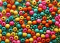 Wooden beads background