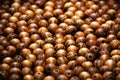 Wooden beads background Royalty Free Stock Photo