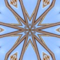 Wooden beams made into an arabesque design