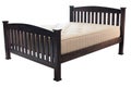 Wooden bed with mattress Royalty Free Stock Photo