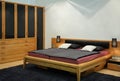 Wooden bedroom Royalty Free Stock Photo