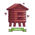 Wooden Bee House Icon