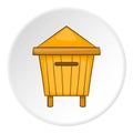 Wooden beehive icon, cartoon style Royalty Free Stock Photo