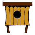 Wooden beehive icon, icon cartoon Royalty Free Stock Photo