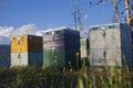 Wooden Beehives Royalty Free Stock Photo