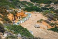 Wooden beehives in Crete Island Royalty Free Stock Photo