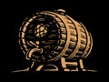 Wooden beer barrel - vector illustration design