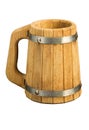 Wooden beer mug Royalty Free Stock Photo