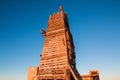 Wooden belfry or siege tower was used to attack the castle walls Royalty Free Stock Photo