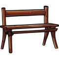 wooden bench chair equipment icon Royalty Free Stock Photo