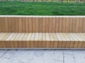 Wooden bench, detail. Usable as texture or background. Royalty Free Stock Photo