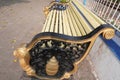 Wooden Bench in the park.