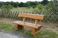 Wooden bench, rustic Royalty Free Stock Photo