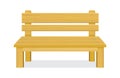 Wooden Bench Vector Illustration