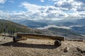 Wooden Bench with view of Lake Dillon from Ptarmagin Trail, Colorado