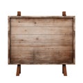 Wooden billboard isolated on transparent background. Royalty Free Stock Photo