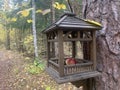 Wooden bird house Royalty Free Stock Photo