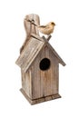 Wooden Bird House Isolated Royalty Free Stock Photo