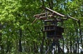 Wooden bird house in rural part of the country in Serbia Royalty Free Stock Photo