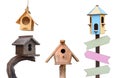 Wooden bird houses Royalty Free Stock Photo