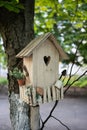 wooden birdhouse, bird house Royalty Free Stock Photo