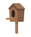 wooden birdhouse garden decoration Royalty Free Stock Photo