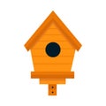 Wooden birdhouse  isolated on a white background Royalty Free Stock Photo