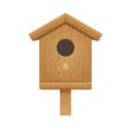 Wooden birdhouse, small bird house Royalty Free Stock Photo