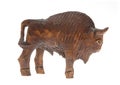 Wooden bison figure