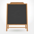 Wooden blackboard with chalk. Cafe menu. Vector Royalty Free Stock Photo