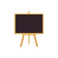 Wooden blackboard on easel