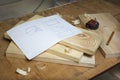 Wooden blanks for manufacture of birdhouse