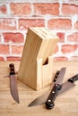 Wooden Block Knife Royalty Free Stock Photo