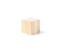 Wooden block with one geometric cube