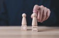 The wooden block shows plus and minus signs. Concepts of opposites, decisions, and uncertainty. Analysis of positive or negative Royalty Free Stock Photo