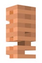 wooden block tower game