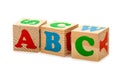 Wooden blocks with ABC letters Royalty Free Stock Photo