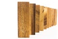 Wooden blocks arranged in a row Royalty Free Stock Photo