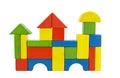 Wooden blocks castle Royalty Free Stock Photo