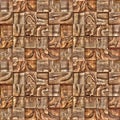 Wooden blocks stacked for seamless background Royalty Free Stock Photo