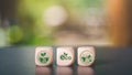 wooden blocks on table natural background,concept protecting environment alternative energy Sustainable renewable energy sources