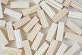 Wooden blocks on the wood table background Royalty Free Stock Photo