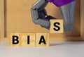 Wooden blocks with the word Bias. Prejudice. Personal opinions. Preconception